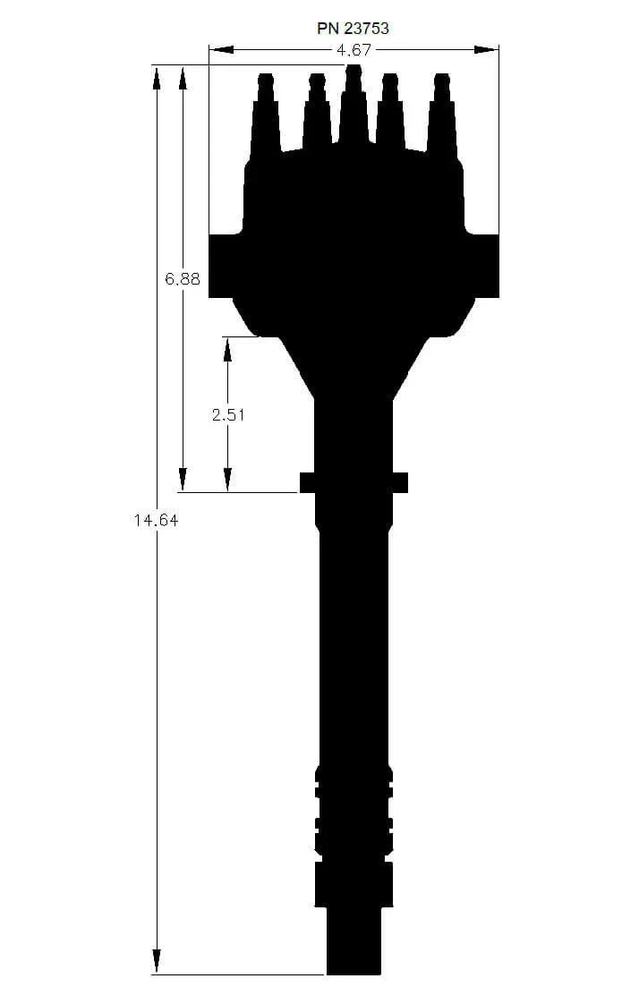 Black for Chevy Small _ Big Block Dual Sync Distributor - 23753